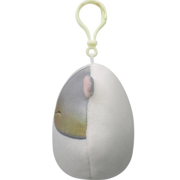 NWT Pax the white hamster with closed eyes kellytoy squishmallow clip - Picture 3 of 7